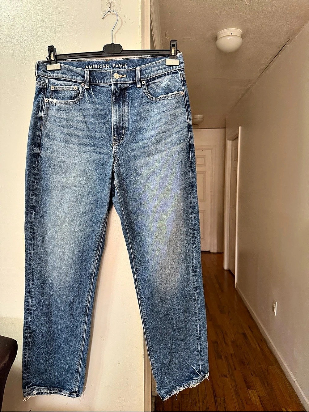 American Eagle Super High-Rise Straight Jeans Blue Size 12